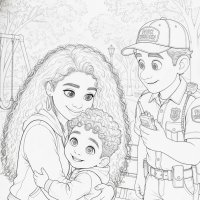 Let's Color David and Mom